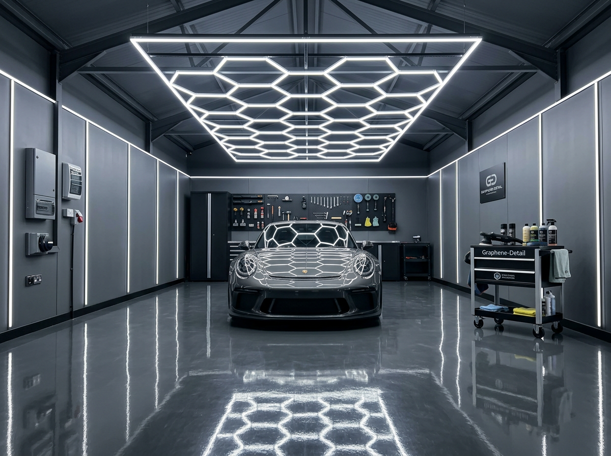 Hexa LED garage lights